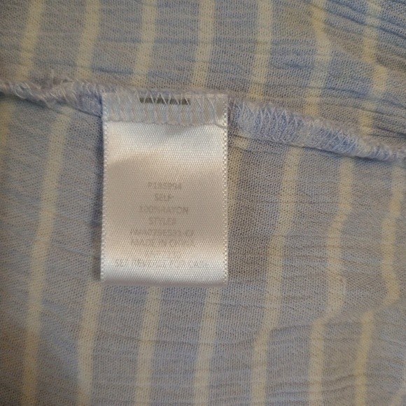 Crave fame blue  & white striped off the shoulder top - Picture 8 of 8